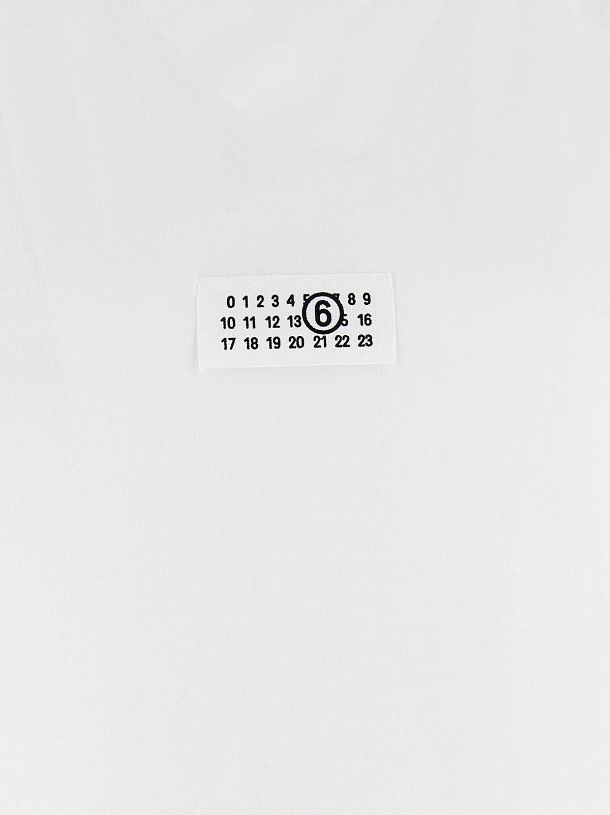 MM6 Maison Margiela Numeric Signature MM6 Patch T-Shirt - White - Image 4 of 4