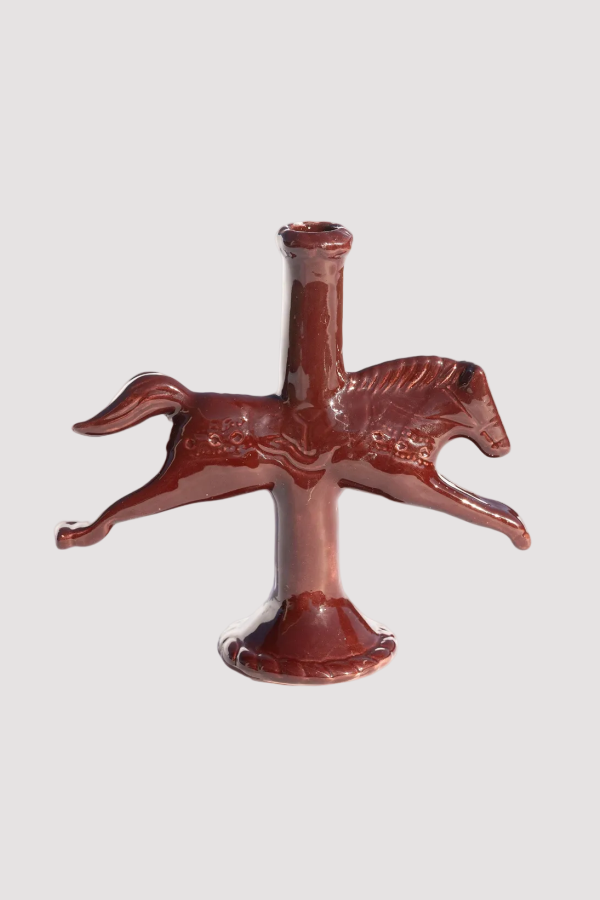 St. Bingo Dala Horse Candlestick Holder