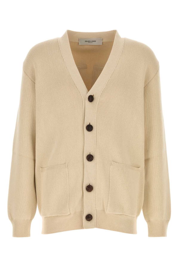 Golden Goose Stretch Cotton Blend Cardigan - Travertine