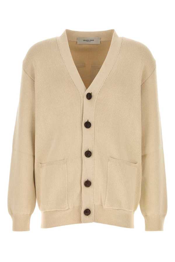 Golden Goose Stretch Cotton Blend Cardigan - Travertine