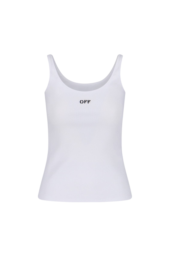 Off-White Logo Tank Top - White