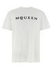 Alexander McQueen Flocked McQueen T-shirt - White/Black - Thumbnail 1