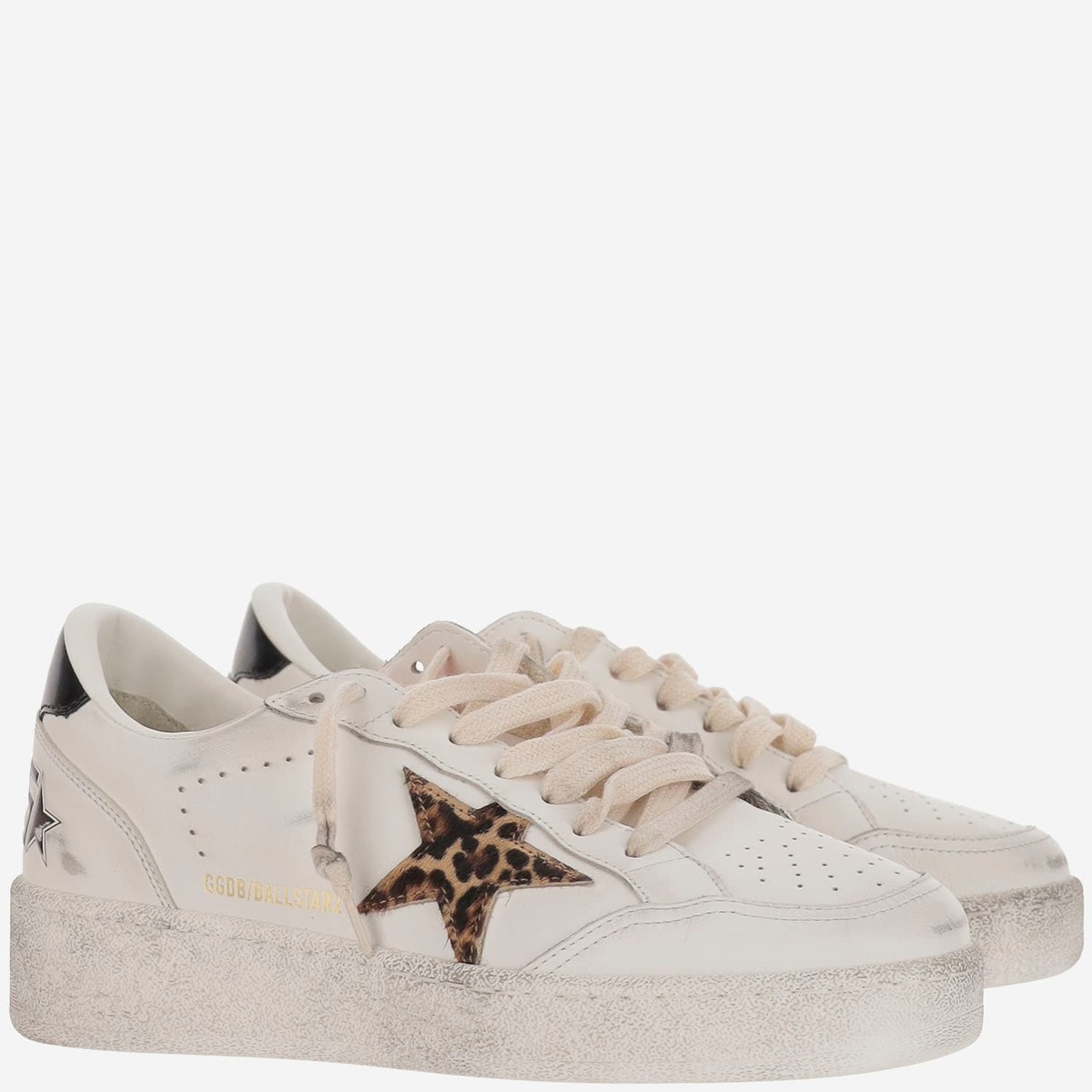 Golden Goose Ball Star Sneakers - White/Beigebrown - Image 3 of 5