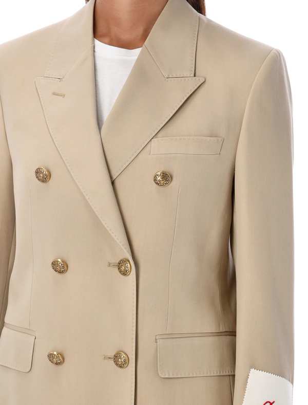 Golden Goose Double Breasted Wool Blazer - Sand