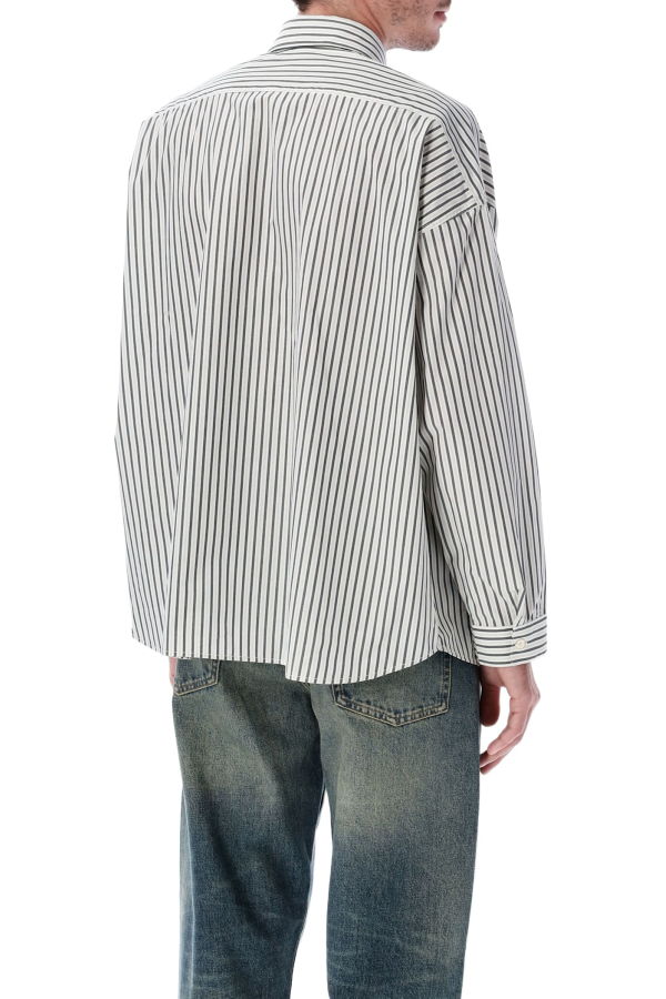 Sunflower Stable Striped Cotton Poplin Shirt - Anthracite