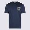 Marni Navy Cotton T-Shirt - Navy - Thumbnail 1