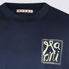 Marni Navy Cotton T-Shirt - Navy - Thumbnail 3