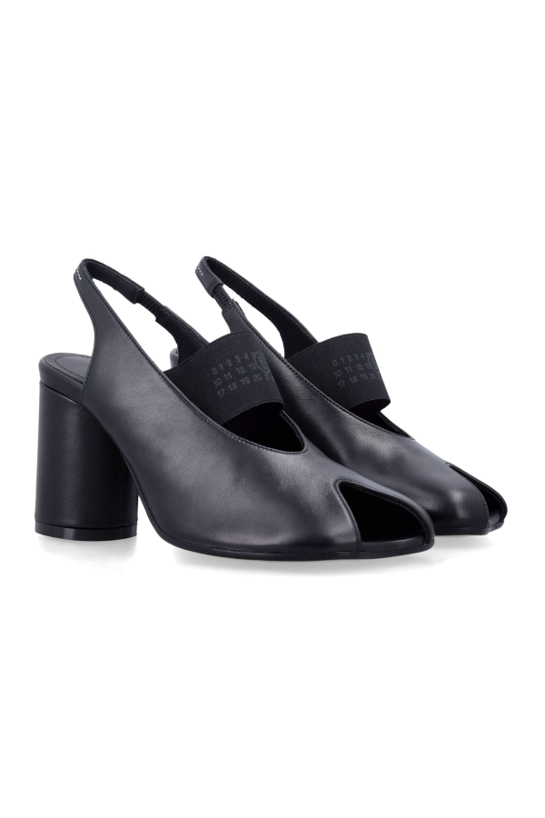 MM6 Maison Margiela Anatomic Numeric Slingback Sandals - Black