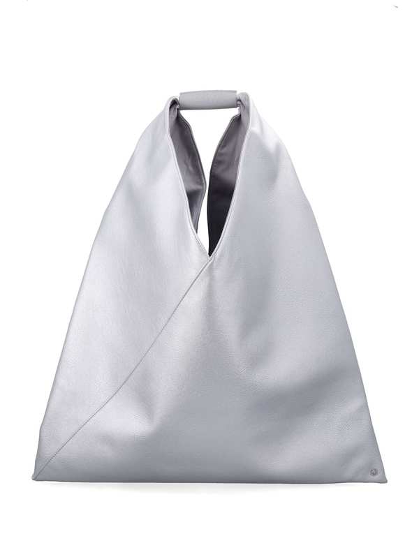 MM6 Maison Margiela Japanese Leather-effect Bag Tote - Silver MM6 Maison Margiela Japanese Leather-effect Bag Tote - Silver