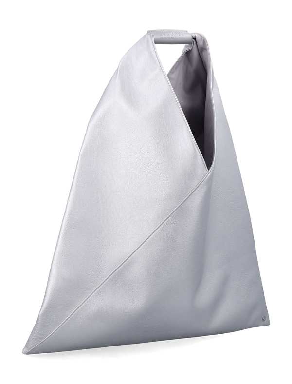 MM6 Maison Margiela Japanese Leather-effect Bag Tote - Silver