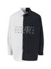 MM6 Maison Margiela Two-Tone Numeric Shirt - Black - Thumbnail 1