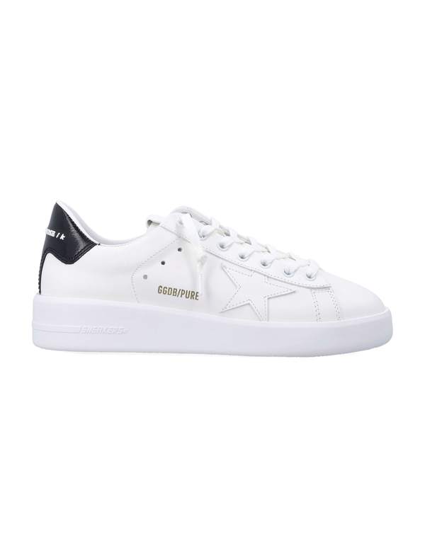 Golden Goose Pure Star White Leather Sneakers - White/Black