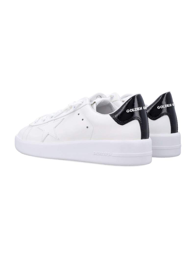Golden Goose Pure Star White Leather Sneakers - White/Black