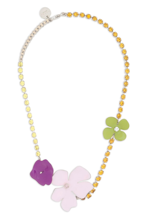 Marni Choker Flowers Necklace - Pink