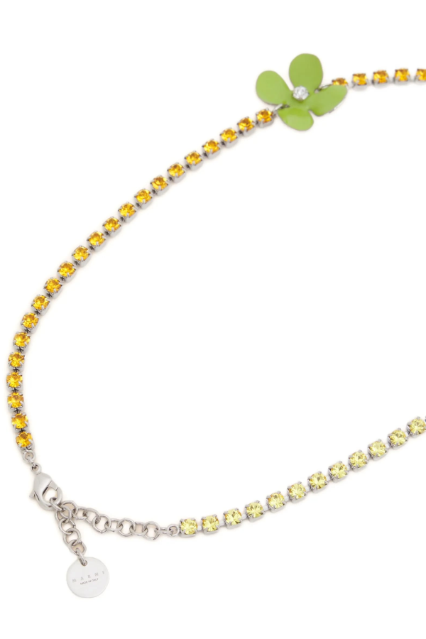 Marni Choker Flowers Necklace - Pink