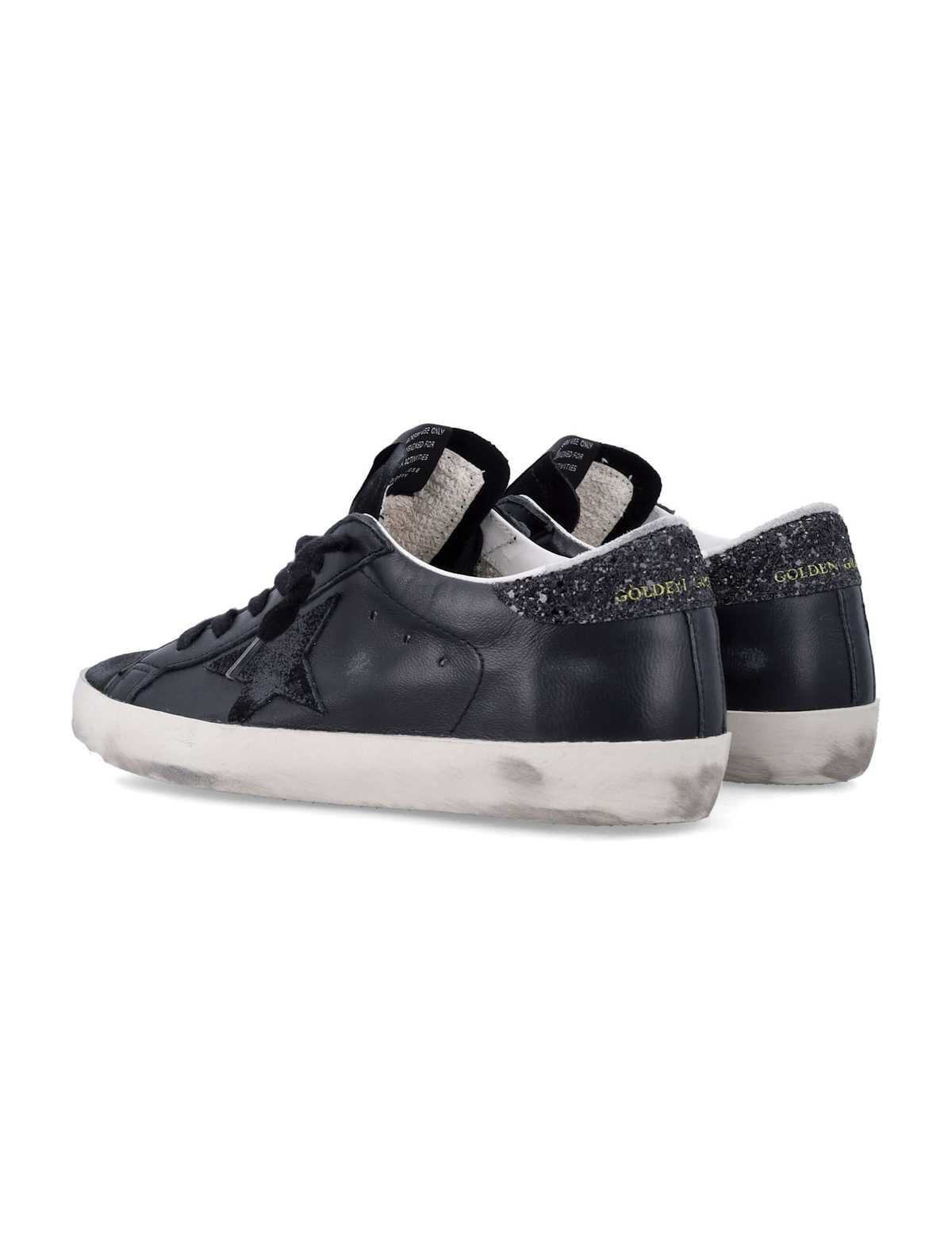 Golden Goose Super-star Leather & Suede Sneakers - Black - Image 4 of 4