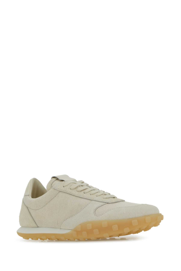 Jil Sander Sand Canvas And Suede Moon Sneakers - Cream