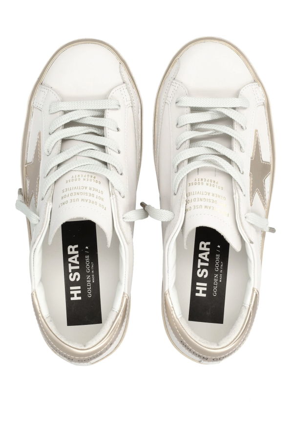 Golden Goose Hi Star Sneakers - White Taupe Gold