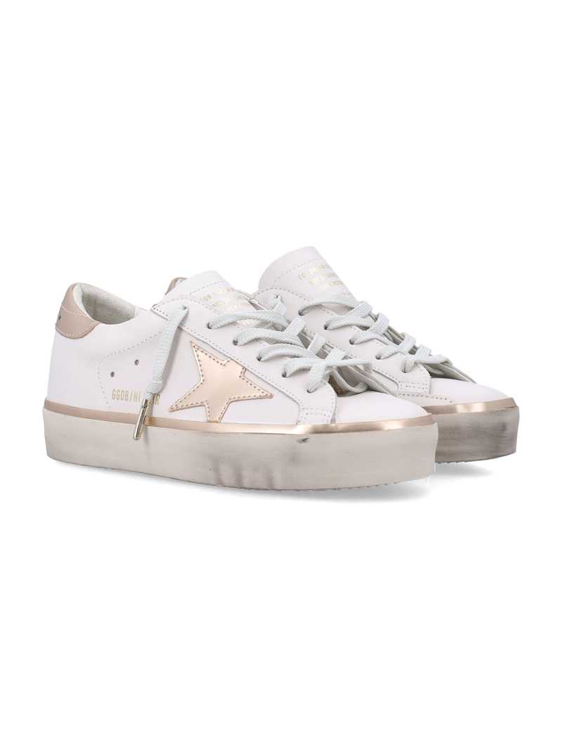 Golden Goose Hi Star Sneakers - White Taupe Gold