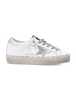Golden Goose Hi Star Leather Sneakers - White Silver - Thumbnail 1