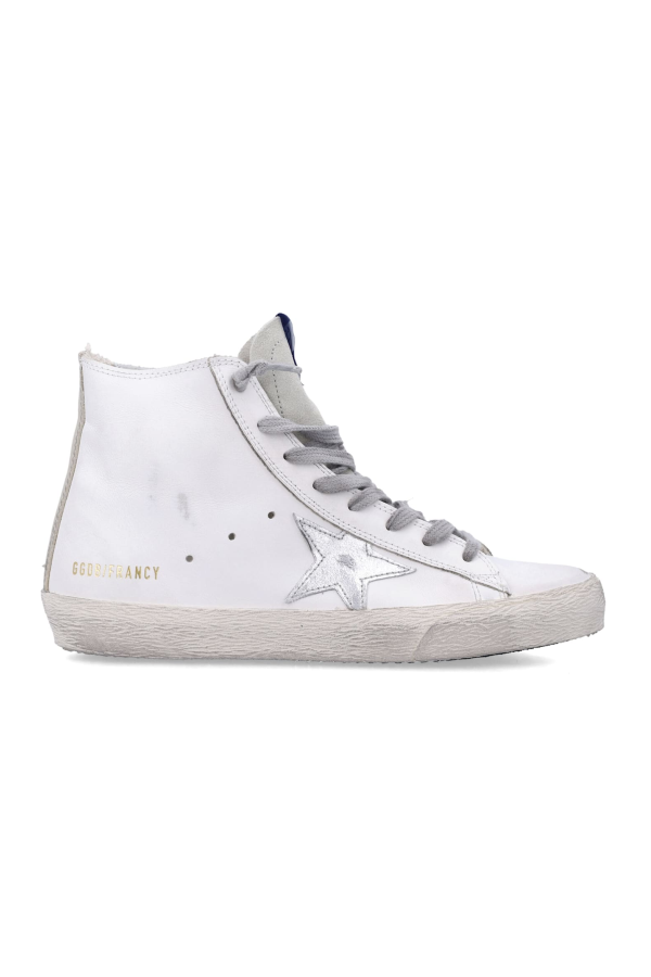Golden Goose Francy Hi-Top Sneakers - White Silver