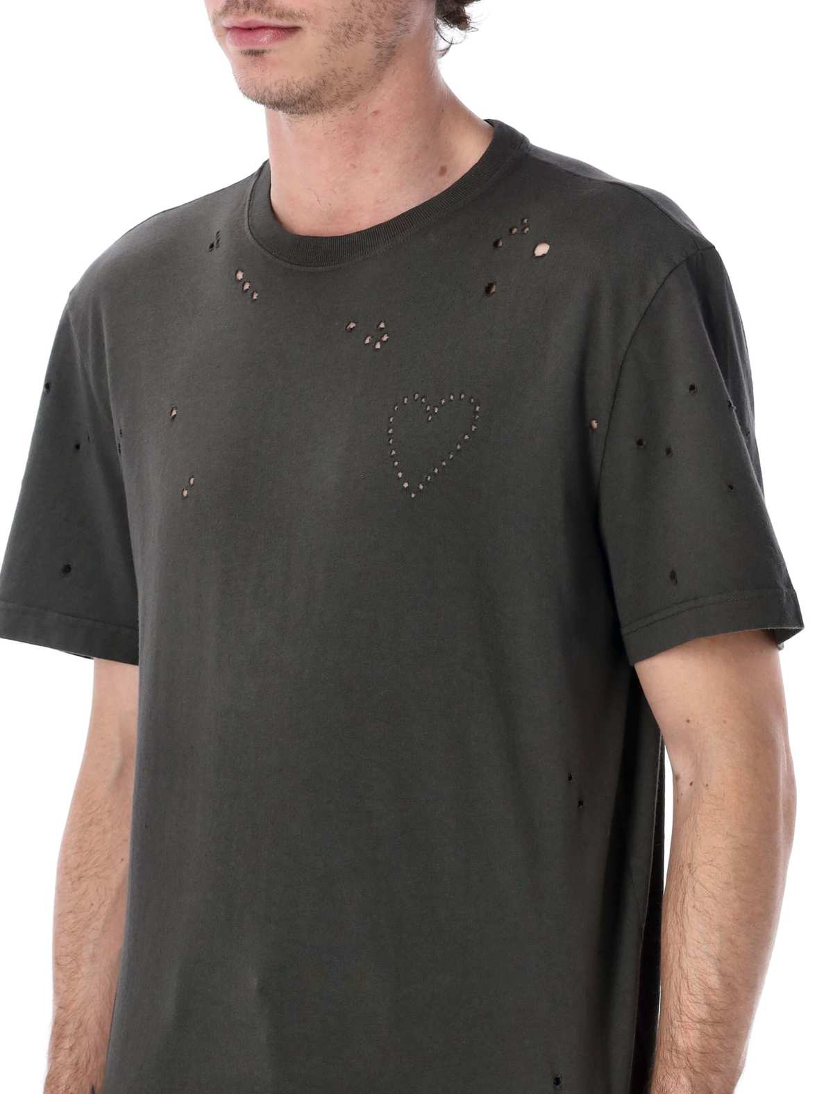 Golden Goose Distressed Heart T-Shirt - Antracite - Image 3 of 3