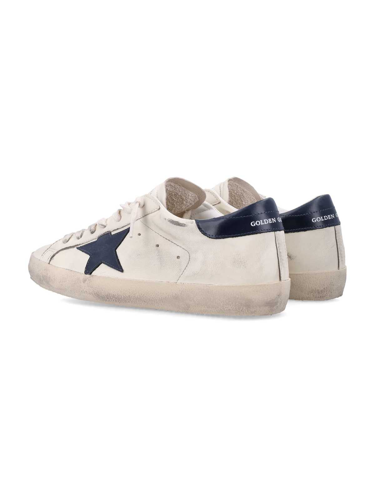 Golden Goose Leather Super-Star Classic Sneakers - Beige Night Blue - Image 4 of 4