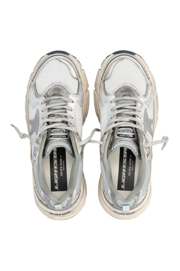 Golden Goose Lightstar Mesh And Nappa Sneakers - Grey Silver Black
