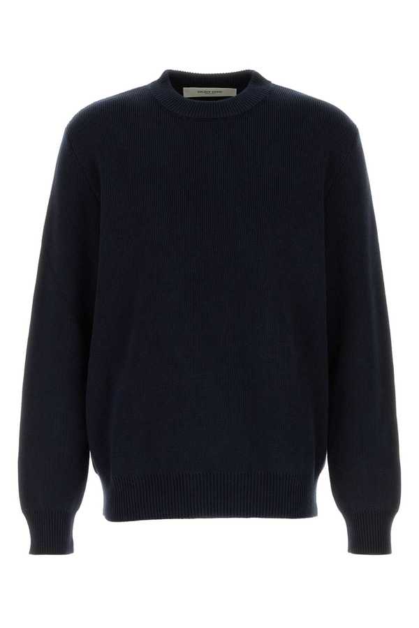 Golden Goose Dark Blue Stretch Cotton Blend Sweater