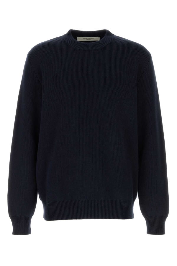 Golden Goose Dark Blue Stretch Cotton Blend Sweater