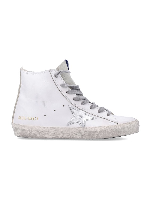 Golden Goose Francy Hi-Top Sneakers - White Silver