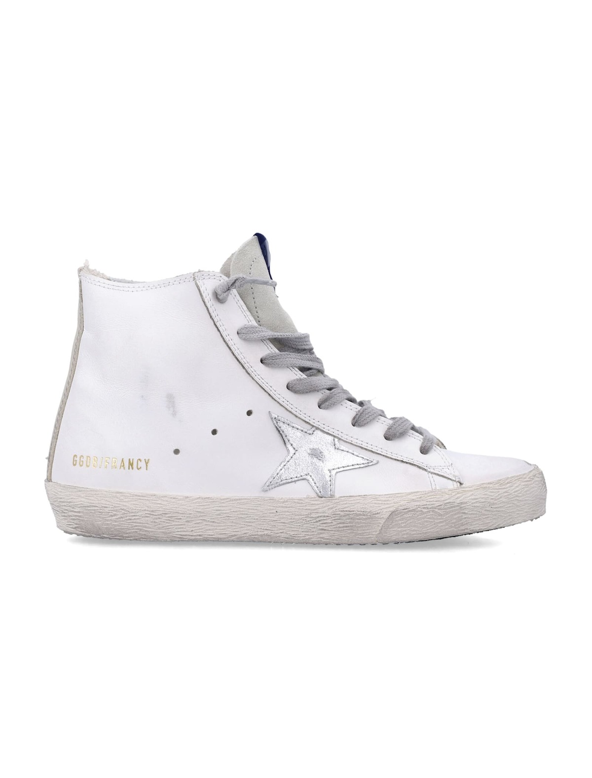 Golden Goose Francy Hi-Top Sneakers - White Silver - Image 1 of 4