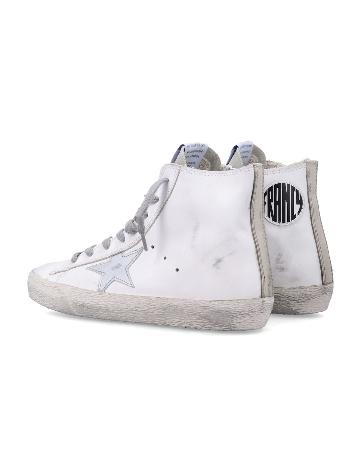 Golden Goose Francy Hi-Top Sneakers - White Silver - Image 4 of 4