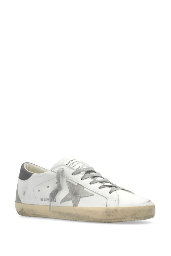Golden Goose Super-Star Sneakers with Distressed Effect - White