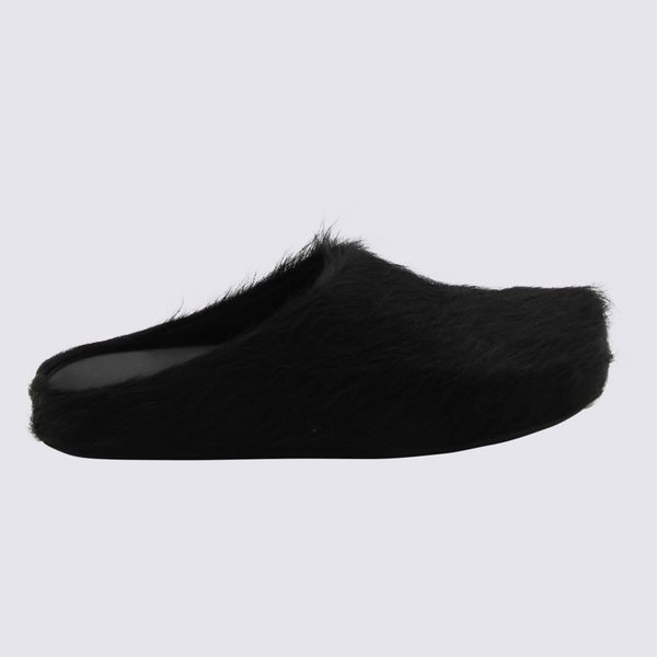 Marni Leather Flats - Black