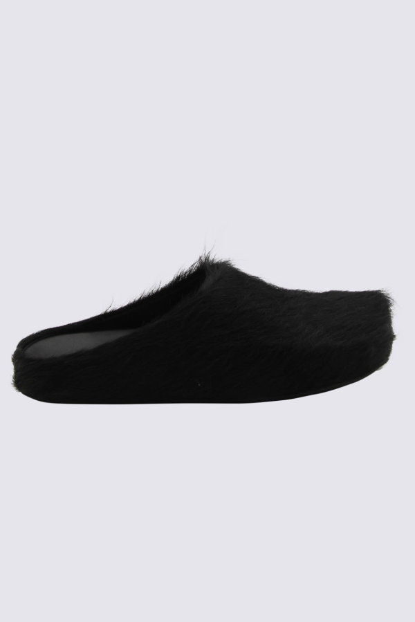 Marni Leather Flats - Black