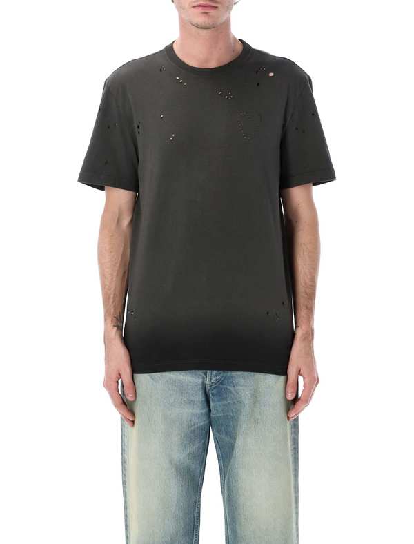 Golden Goose Distressed Heart T-Shirt - Antracite