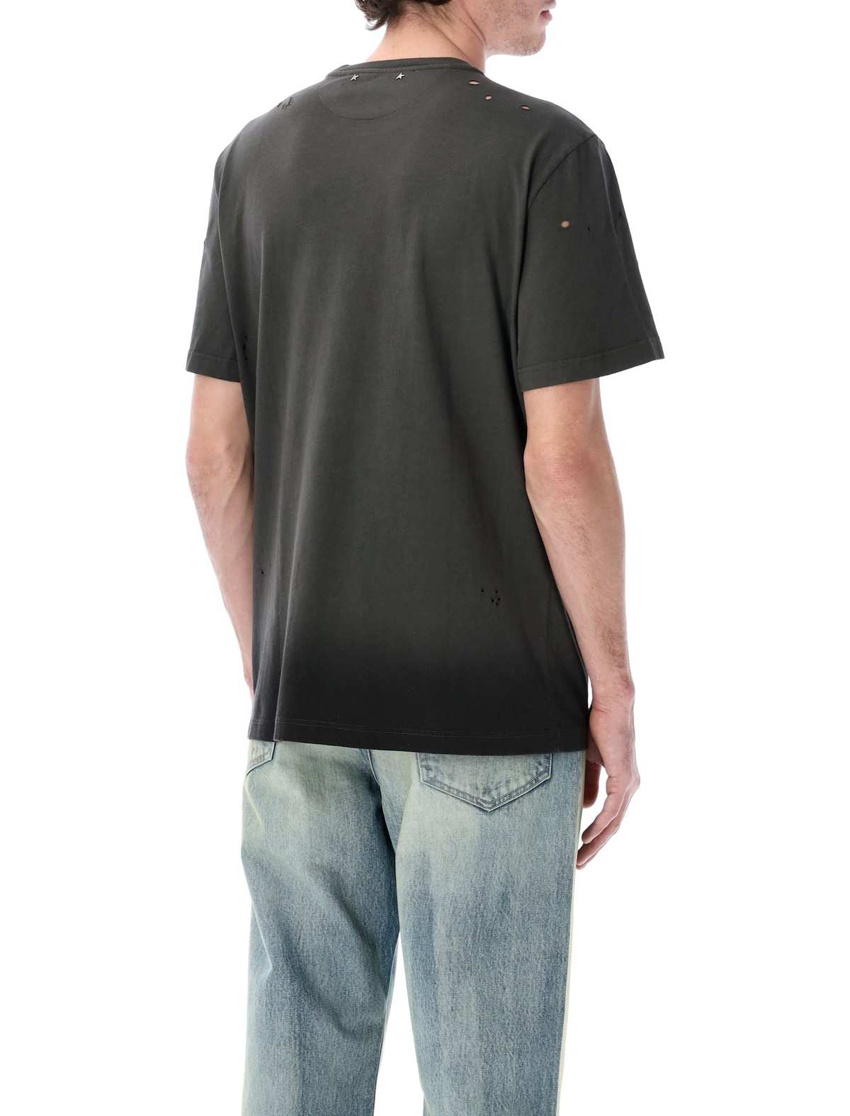 Golden Goose Distressed Heart T-Shirt - Antracite - Image 2 of 3