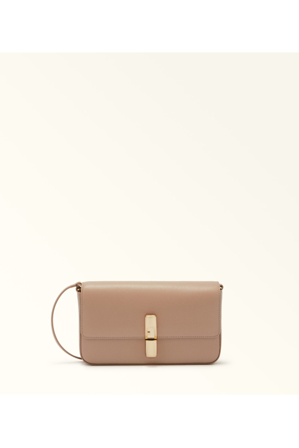 Furla Iride S Leather Bag Clutch - Greige