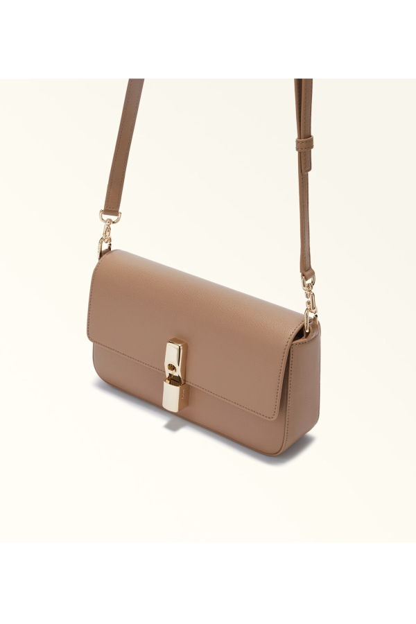 Furla Iride S Leather Bag Clutch - Greige