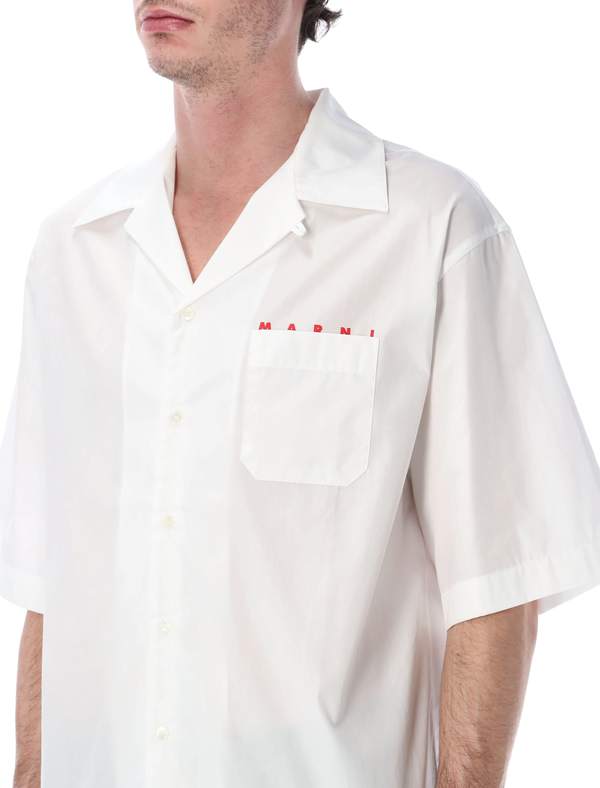 Marni Poplin Bowling Shirt - White