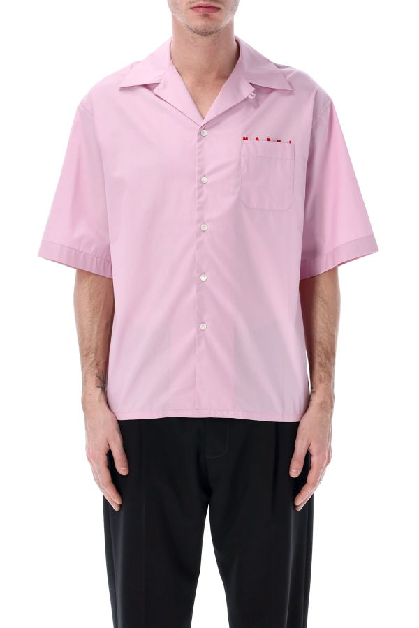 Marni Poplin Bowling Shirt - Rose