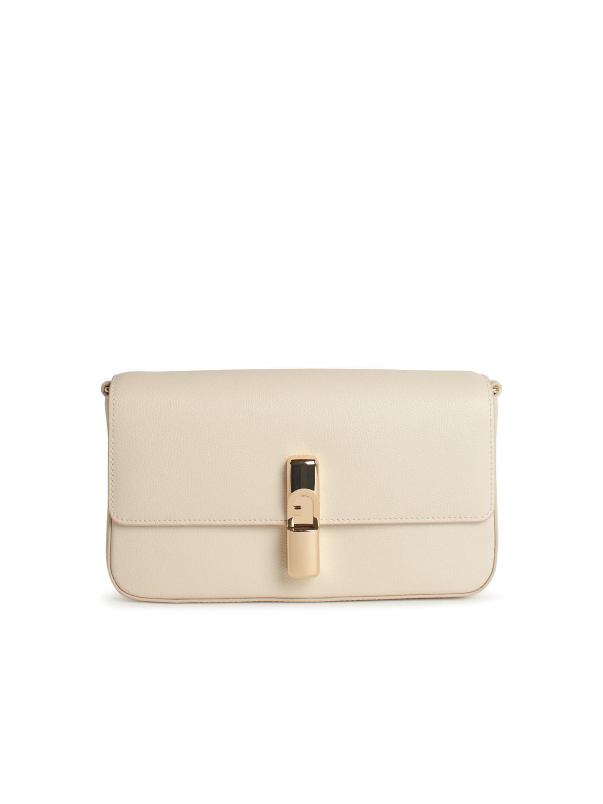 Furla Iride Small Leather Crossbody Bag - Cream - Image 1 of 3