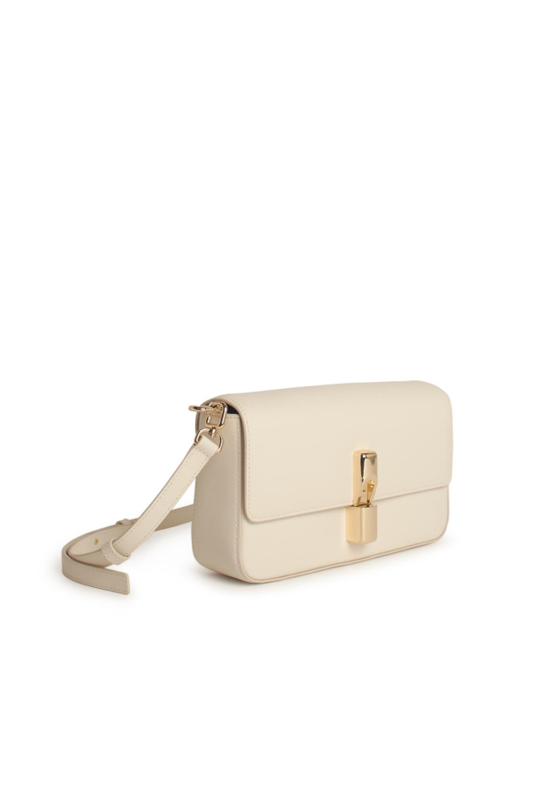 Furla Iride Small Leather Crossbody Bag - Cream