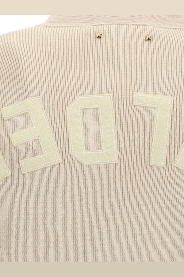Golden Goose Cardigan With Appliqué Cardigan - Beige