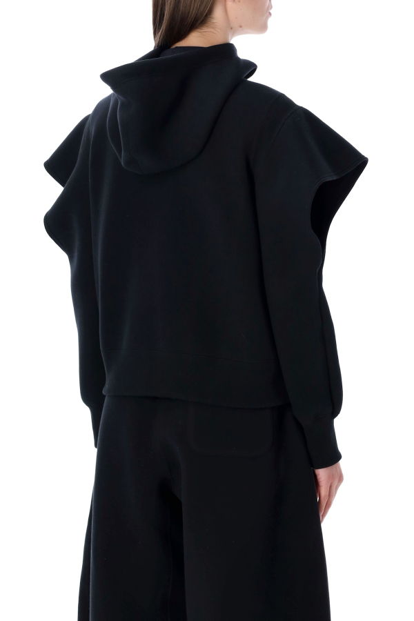 sacai Hooded Zip Sweatshirt - Black