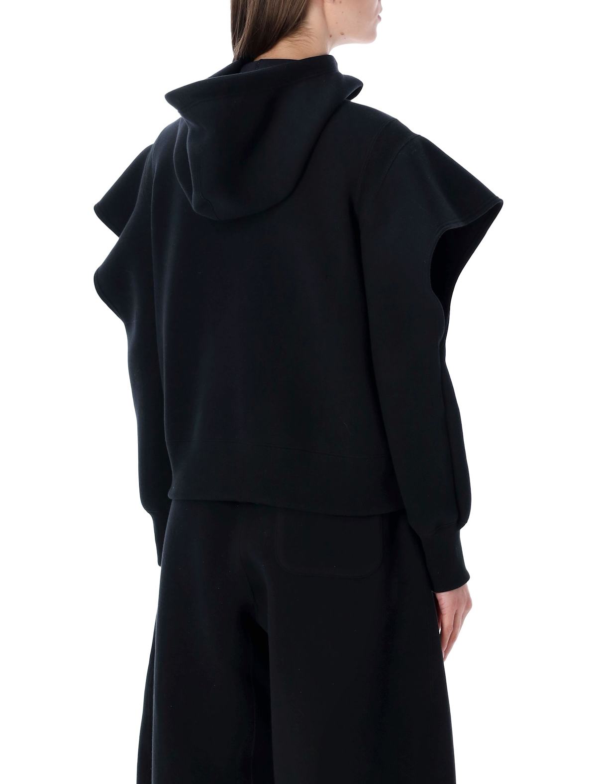 sacai Hooded Zip Sweatshirt - Black - Image 2 of 3