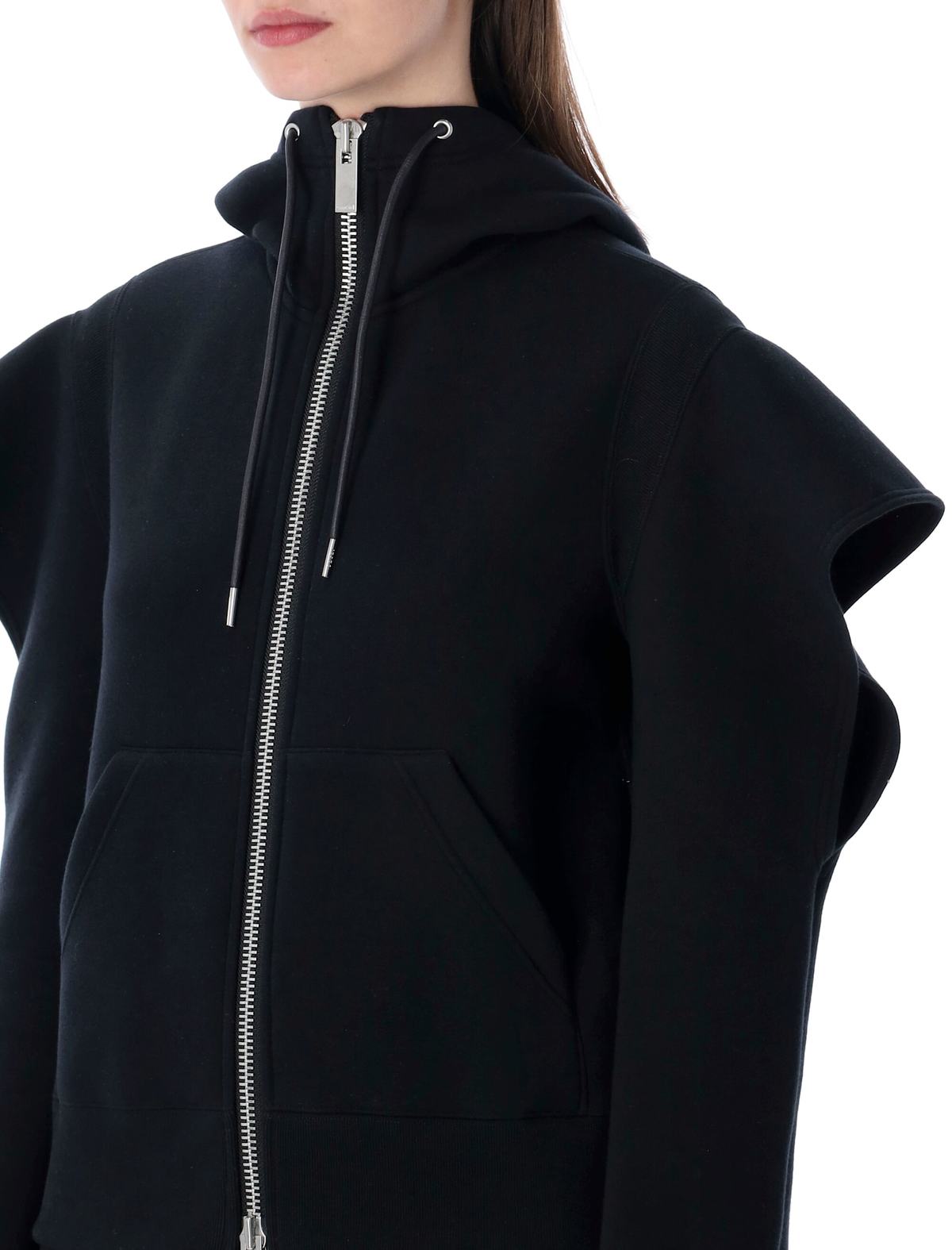 sacai Hooded Zip Sweatshirt - Black - Image 3 of 3