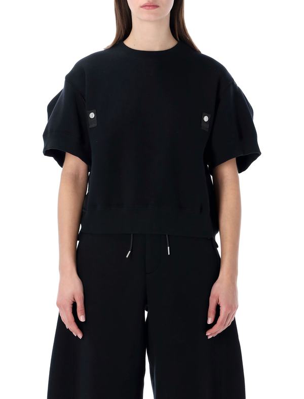 sacai Crewneck Short Sleeve Fleece - Black