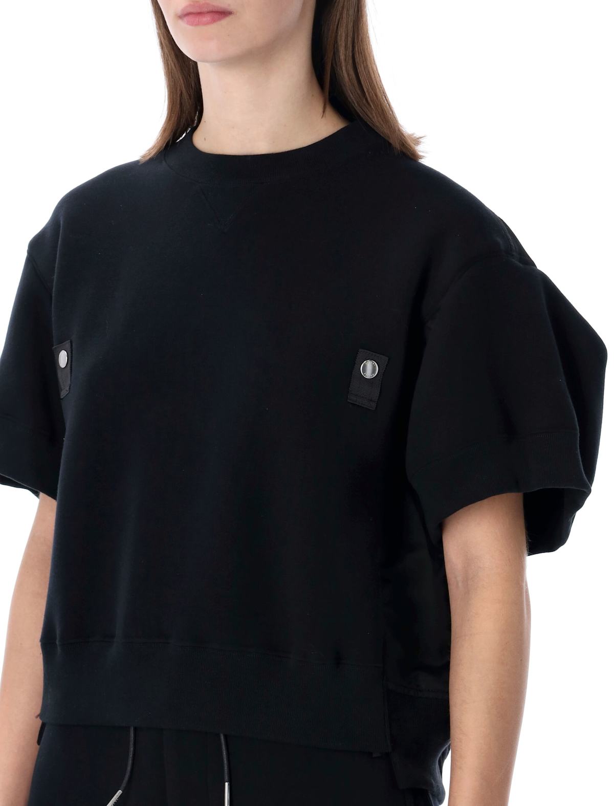 sacai Crewneck Short Sleeve Fleece - Black - Image 3 of 3